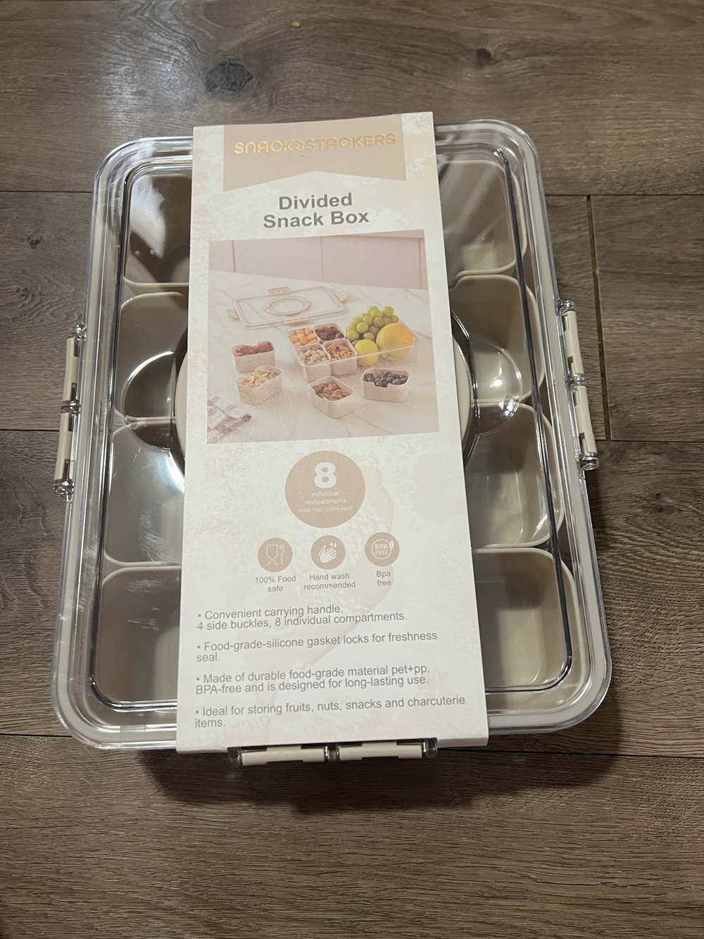 Snack & Stackers Divided Snack Box New